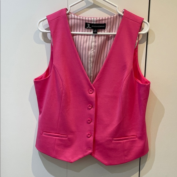 Jules & Leopold Pink Striped Vest - Picture 6 of 9